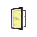 My Little DaVinci Wooden Picture Frame for 50 Pictures - Original Patented A4 Front Opening Photo Frames - Display or Hang Your Kids Artwork (Black)