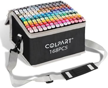 168Feutres à Alcool: Couleurs Vives, Double Pointe, Pochette de Transport. TwinMarkers Parfaits pour Art et Coloriage Adulte