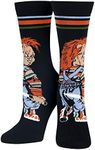 Odd Sox, Women's, Movies, 80s 90s Classics, Crew Socks, Novelty Funny Cute, Chuckys Back, Medium