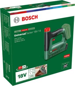 Bosch 18V Cordless Staple Gun – UniversalTacker for Wood, 1000 Staples