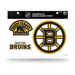 Rico TMS7302 NHL Boston Bruins Team Magnet Set, 8.5" x 11", Black