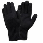 FY LANE Woolen Winter Hand Gloves for Men and Women (black 1)