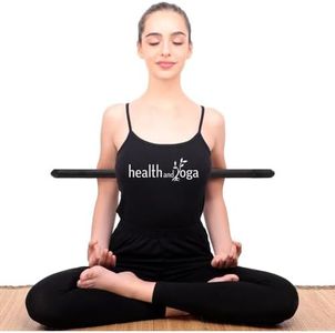 StretchNHeal Multipurpose Wooden Pranayama Stick with Padded Comfort Sleeve – Lung Opener for Fuller Breathing - Posture Corrector and Flexibility Enhancer - Detachable Robust Yoga Pole