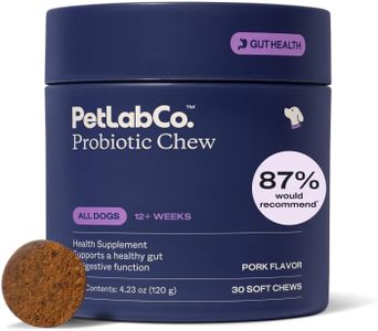 PetLab Co. Probiotics for Dogs, Support Gut Health, Occasional Diarrhea, Digestive Health & Seasonal Allergies - Pork Flavor - 30 Soft Chews - Packaging May Vary