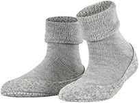 FALKE Women's Cosyshoe Slipper Socks, Cozy Warm, Merino Wool, Thick House Socks for Winter and Fall, Grips On Sole, Grey (Light Grey 3400), 6.5-7.5, 1 Pair