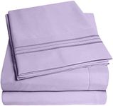 1500 Supreme Collection Full Sheet Sets Lavender - Luxury Hotel Bed Sheets and Pillowcase Set for Full Mattress - Extra Soft, Elastic Corner Straps, Deep Pocket Sheets, Full Lavender