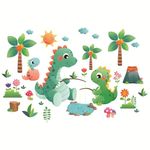 Pumkins Cute Dinosaur Family Jurassic Park Dino World Decorative Wall Art Stickers Decals for Nursery Kids Baby Room Decoration Decorative Wall D�cor