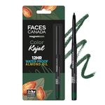 FACES CANADA Magneteyes Color Kajal - Green Appreciation 02, 0.30g | Highly Pigmented Kohl | 12 Hr Long Stay | Matte Finish | Single Stroke Glide | Water Proof | Smudge Proof | Almond Oil Enriched