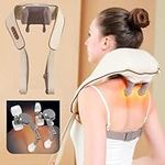 LOLEX Neck Massager with Heat, Cordless Electric Shiatsu Goletsure Neck and Shoulder Massager, Deep Tissue Pain Relief Simulated Manual Massage, Back and Shoulder Massager at Home, Best for Muscle Relaxation, Perfect for Gifts