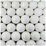 Candy Retailer Gumballs - Great For Parties or Gumball Machines - 2lb Bag (Large 1", Shimmer White)