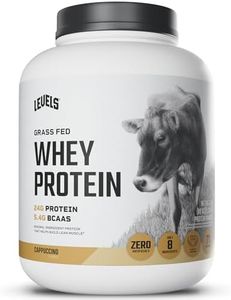 Levels Grass Fed 100% Whey Protein, No Hormones, Cappuccino, 5LB