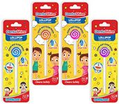 DentoShine Lollipop Tongue Cleaner for Kids (Pink, Blue, Orange & Purple, Pack of 4)