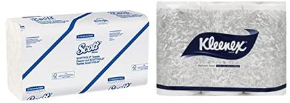 Scott Multi-Fold Paper Towel 28610-1 Pack x 250 Sheets & KLEENEX® Toilet Tissue 60047-2 ply Toilet Paper - 6 Toilet Rolls x 160 Toilet Tissue Sheets