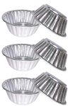 Prime Bakers and Moulders Aluminium Cup Cake Jelly Cupcake Baking Moulds for Oven - Set of 6 (Cup, Medium)