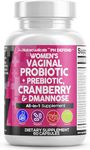ATHINIKA NUTRITION VAGINAL PROBIOTICS FOR WOMEN + PREBIOTICS 20 BILLION CRANBERRY PILLS 30,000MG W/D-MANNOSE 500 MG FOR URINARY TRACT HEALTH PH BALANCE - WOMENS VITAMINS FOR VAGINAL HEALTH