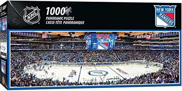 MasterPieces 1000 Piece Sports Jigsaw Puzzle - NHL New York Rangers Center View Panoramic - 13"x39"