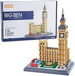 FULHOLPE Big Ben Model Building Blocks Kit, 6473 Pieces Landmark Architecture Mirco Bricks Model Set, Nano Blocks London Clock Tower Construction Toy Not Compatible with Major Brands
