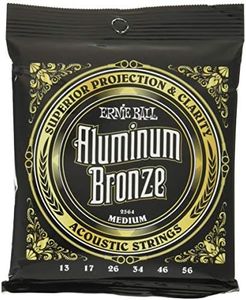 Ernie Ball Medium Aluminum Bronze Acoustic Guitar Strings - 13-56 Gauge