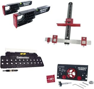Milescraft 7300 Cabinet Kit – Cabinet Hardware Jig, Shelf Pin Jig, Hinge Jig and Drawer Slide Jig. Cabinet Handles, Drilling Jig, Euro Concealed Hinge Jig, Drawer Installation Jig – Ultimate Bundle