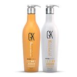 GK HAIR Global Keratin Shield Shampoo and Conditioner Set for Colour Treated Hair (650ml/ 22 fl. oz.) UVA/UV Protection Infused with Keratin for Thicker Healthier and Stronger Hair All Hair Types