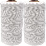 656Feet Cotton Twine String for Cooking/Butchers/Craft/Baker 2MM 8Ply (White)