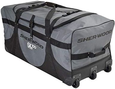 Sherwood Goal GS950 Sac à roulettes pour gardien de but de hockey sur glace avec 3 roues, gris/noir, 109 x 51 x 53 cm