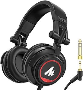 MAONO 50MM Drivers Over Ear Studio Headphones, AU-MH501 Stereo Monitor Closed Back Headphones, Lightweight Foldable Design for Smartphone, Computer, Podcast, Mixer, Music, DJ