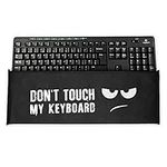 kwmobile Keyboard Cover Compatible with Logitech MK270 Wireless - Dust Cover PC Keyboard Fabric Case - Don't touch my keyboard