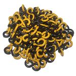 LADWA Yellow & Black S Hook Type Plastic Safety Barrier Cone Chain for Construction with 6mm Thickness (Yellow & Black) (5 Meter)