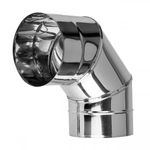 Stainless Steel 90 Degree Elbow Chimney Liner Bend 90° - Multi Flue Stove Pipe. (125mm)