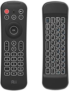 Rii MX6 2.4G Backlight Air Mouse + Wireless Keyboard + 6-Axis Somatosensory Remote Control + Microphone + IR Learning Buttons 5-in-1 for Mini PCs/Smart TV/Android TV Box/Raspberry Pi (US Layout)