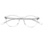 ZENOTTIC Vintage Women Men Fake Glasses Round Non-Prescription Glasses Small Eyeglasses Frames Clear Lens