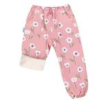 Jan & Jul Girls Waterproof Snow Pants for Kids (Fleece-Lined: White Tulip, 6 Years)