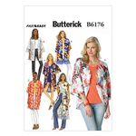 Butterick Patterns 6176, Misses Kimono,Sizes (16-18) (20-22) (24-26), ZZ (LRG-XLG-XXL), Multi-Colour