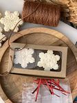 Yellow Petal Snowflake Candles | Christmas Candle | Xmas Candles | Vanilla Scented, 100% Soy Wax, Off White, 100gm Each Pack of 2