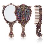 Hand Mirror With Combs