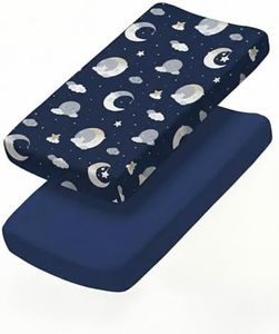 Changing Pad Cover - Pack of 2 Soft Unisex Diaper Change Table Sheets - Fit 32"x16" Contoured Pad - Changing Pad Cover for Baby Boys and Girls - Snug Fit and Machine Washable - Oeko-Tex - Child