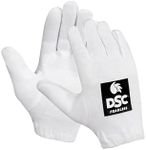 DSC Motion Cricket Inner Gloves (White, Youth) | Material: Cotton | for Batting and Fielding | Faster Sweat Absorption | Better Grip Over The Ball