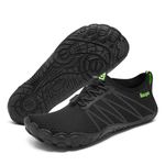 Racqua Water Shoes Mens Womens Quick Dry Barefoot Lightweight Shoes Beach Swim Slip On Hiking Pool Surfing Breathable Diving Aqua Shoes Black EU 41=UK 9.5