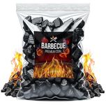 BBQ Wood Coal for Barbeque Grilling - Koyla for Cooking, Coal for Smoking Food - Grill Premium Long Burning Natural Wood Charcoal - Eco-Friendly Less Smoke Charcoal for Home - No Chemical Use - 500 G