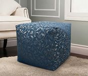 Ashley Mills Large Size BeanBags Jacquard Bean Bag Cube Blue