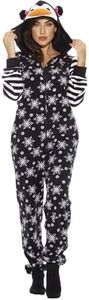 Just Love Holiday Penguin Adult Onesie Pajamas, Penguin, Medium