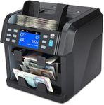 ZZap NC70 Mixed Denomination Banknote Counter/Counterfeit Detector/2 Pocket Sorter - Money Cash Currency Value Machine