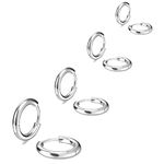 316L Surgical Stainless Steel Small Hoop Earrings 8mm 10mm 12mm 14mm Hypoallergenic Huggie Hoop Earrings Helix Lobes Hinged Sleeper Earrings Men Women for Cartilage Piercings, Stainless Steel, No