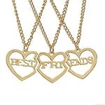 ShiQiao Spl Best Friend Birthday Christmas Gifts for BFF Bestie Matching Necklaces for Women Girls Friendship Necklace 3 Pcs