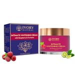 Ivory Natural Intimate Whitening Cream (50g) - Ayush Ministry Certified - Helps to Lighten Dark Areas, Inner Thigh | Reduce Bad Odor | For Women