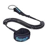 LINGVUM Coiled SUP Leash Premium Stand Up Paddle Board Leg Rope Wrist Strap Surfboard Leash for Paddleboard, Shortboard, Longboard