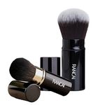 2 Pieces Retractable Brush,Kabuki Makeup Blush Face Brushes,Powder Foundation Brush for Applying Foundation Powders and Mineral Cosmetics