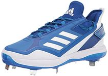 adidas Men's Icon 7 Boost Baseball Shoe, White/Team Royal Blue/Solar Blue, 10.5 UK