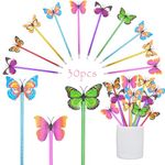 30 Pack Butterfly Gel Pens, Novelty Bulk Pens, Cute Party Favors Flower Pens for Women Teacher Girls Kids, Fancy School Office Home Writing Supplies, 0.5mm Black Ink, Bullet Tip (Butterfly)